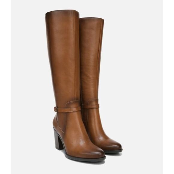 Naturalizer Kalina Knee High Boot Wide Calf Cider Spice Leather Size 5.5 NWT - Picture 1 of 12